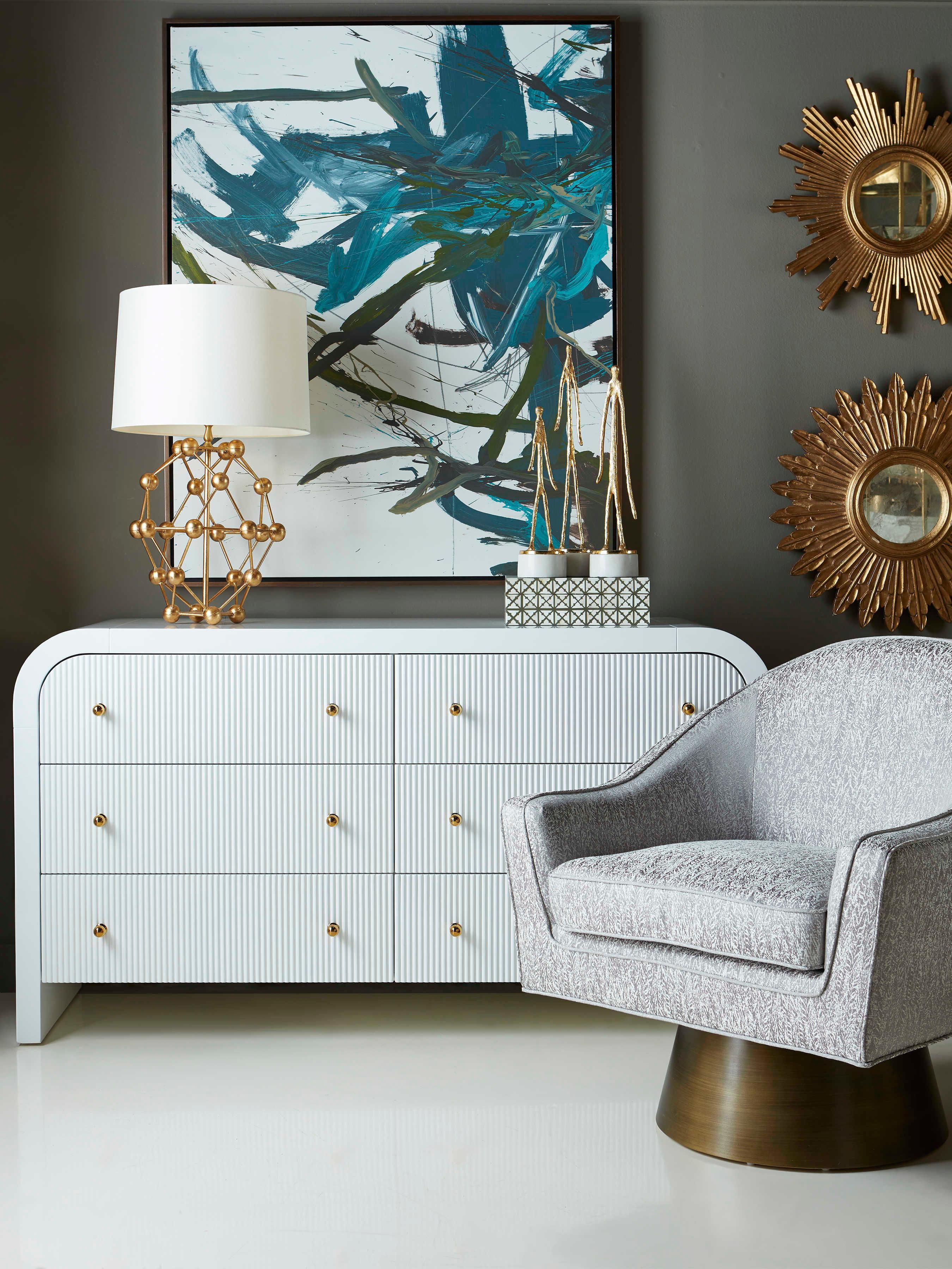 Worlds Away 6-Drawers Double Dresser