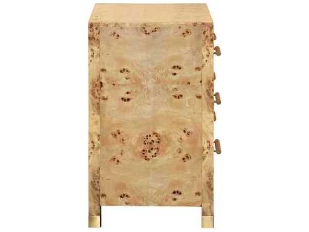 Worlds Away 6-Drawers Brown Burlwood Double Dresser