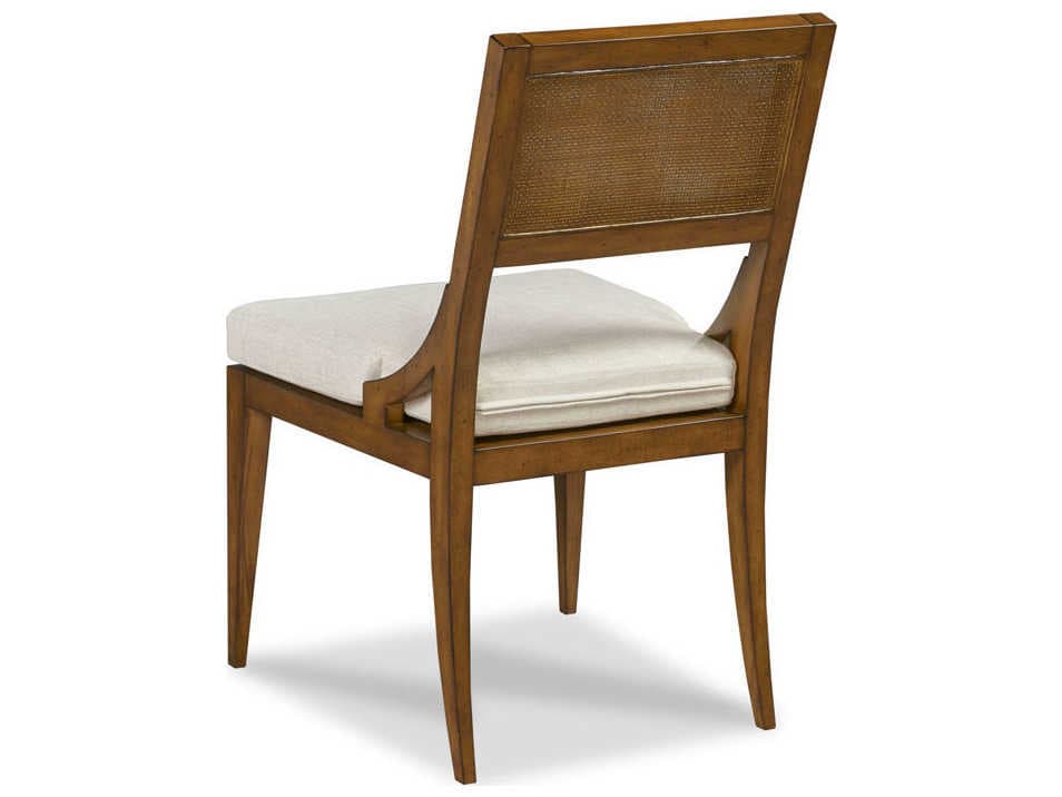 Woodbridge Salvador Oak Wood Brown Upholstered Side Dining Chair