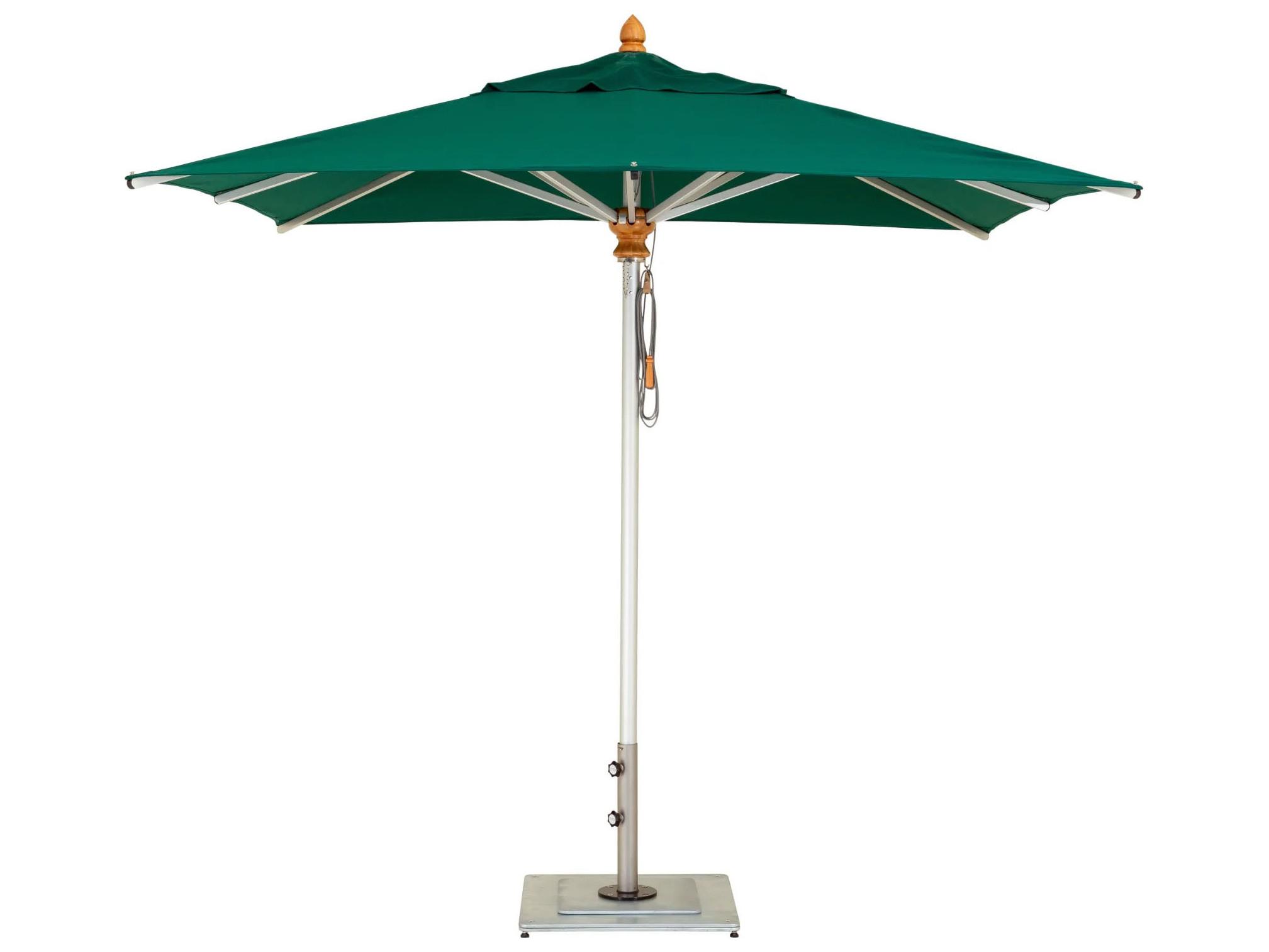 Woodline Shade Solutions Bravura Aluminum 9.8 x 7 Foot Rectangular Pulley Lift Patio Umbrella
