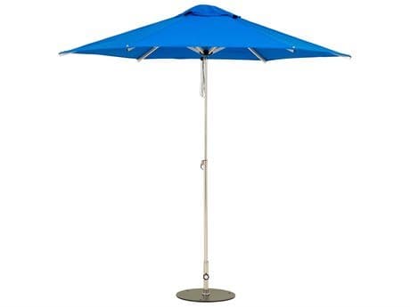 Woodline Shade Solutions Mistral Aluminum 9.8 Foot Round Pulley Lift Outdoor Umbrella