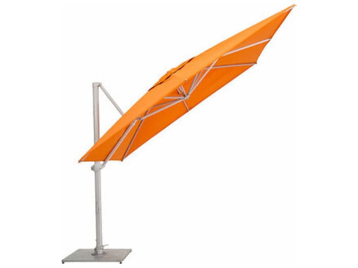 Woodline Shade Solutions Pavone 10 Foot Square Outdoor Patio Umbrella with Grip Handle