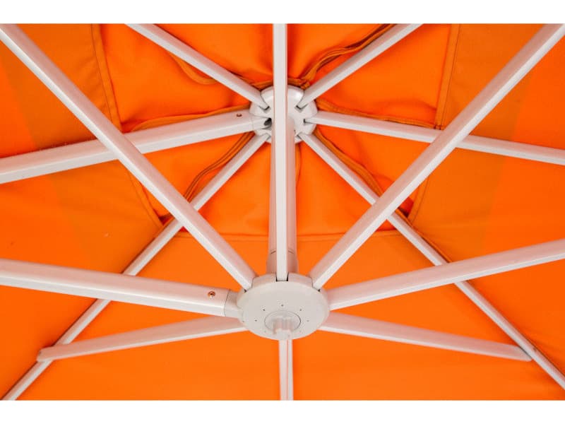 Woodline Shade Solutions Pavone 10 Foot Square Outdoor Patio Umbrella with Grip Handle