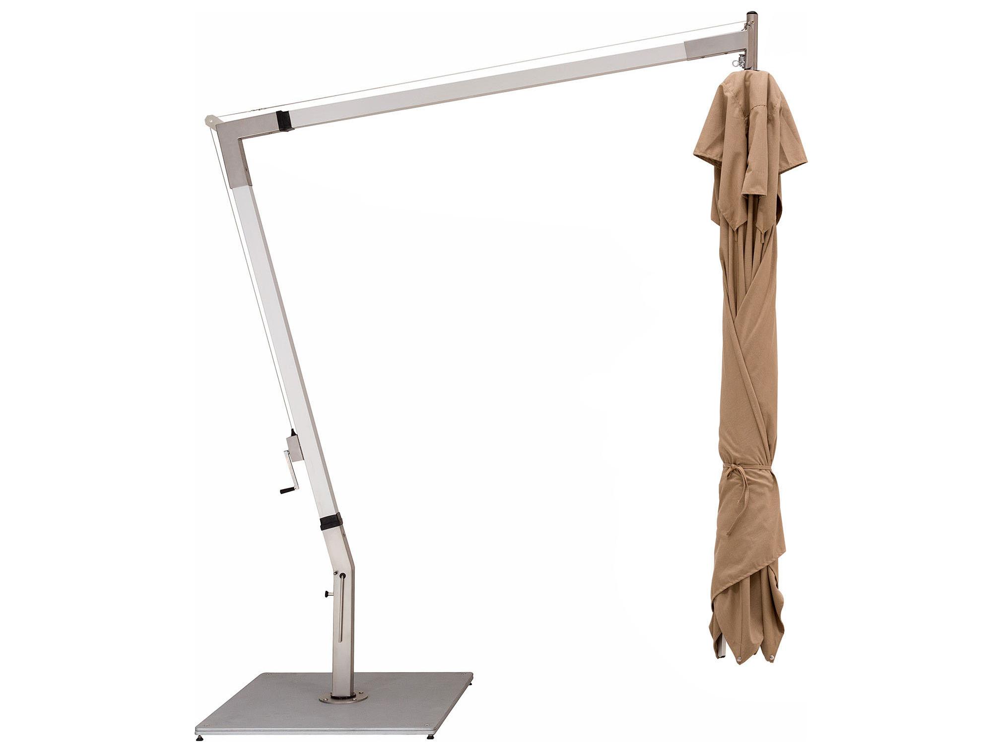 Woodline Shade Solutions Pendulum Aluminum Cantilever 13 x 9.8 Foot Rectangular Crank Lift Outdoor Umbrella