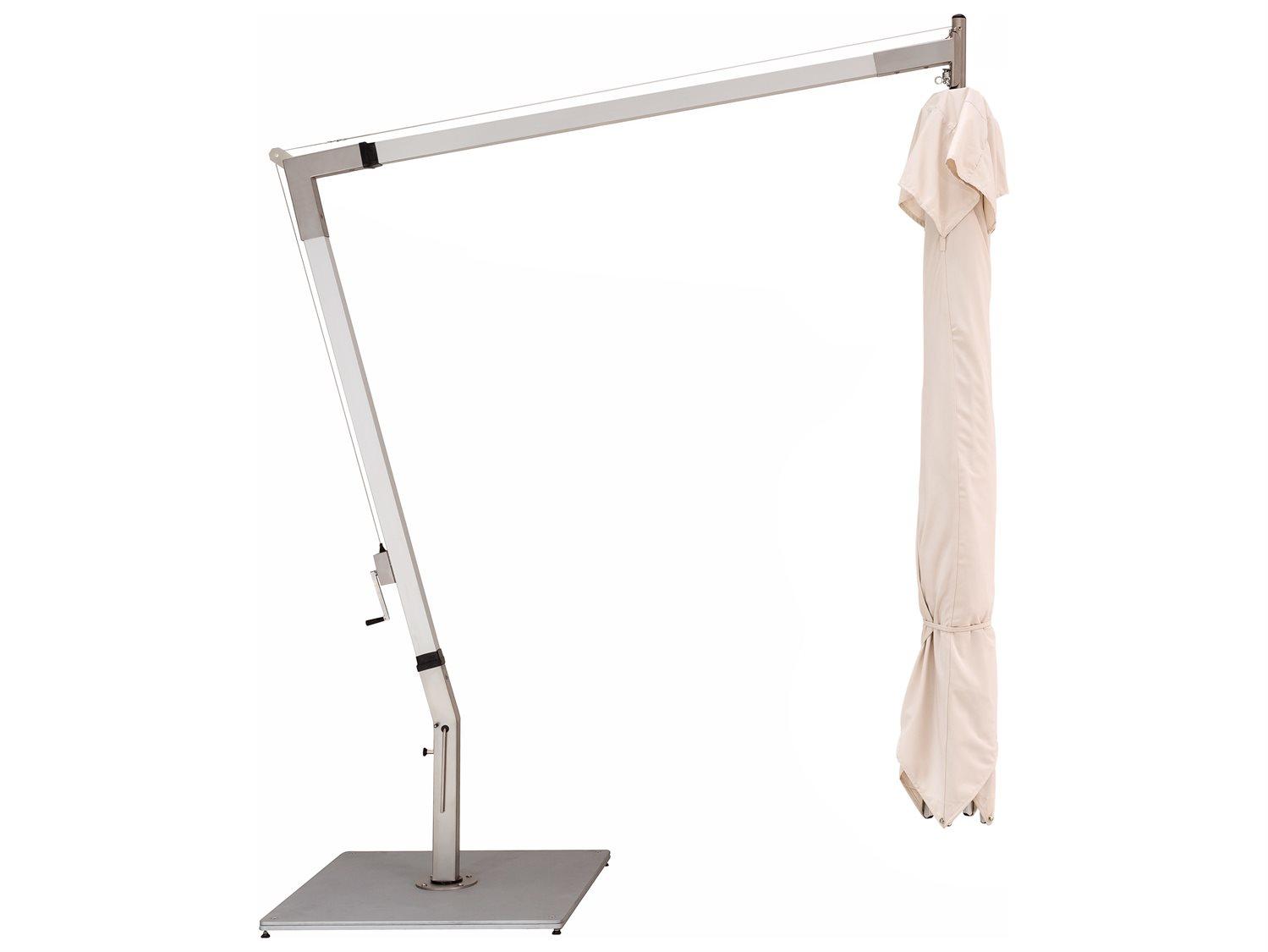 Woodline Shade Solutions Pendulum Aluminum Cantilever 13 x 9.8 Foot Rectangular Crank Lift Outdoor Umbrella