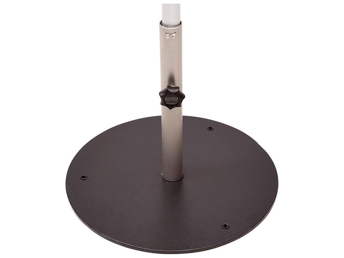 Woodline Shade Solutions 508mm Round Metal base + 48mm (2'') Stainless Steel tube