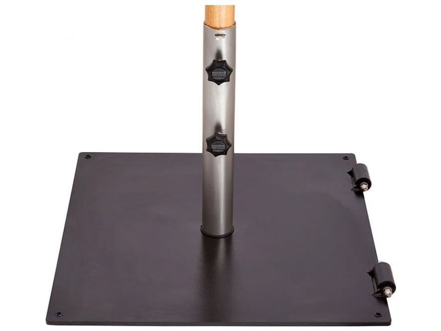 Woodline Shade Solutions 609 Square Metal Basse with wheels + 38mm (1 1/2'') Stainless Steel tube