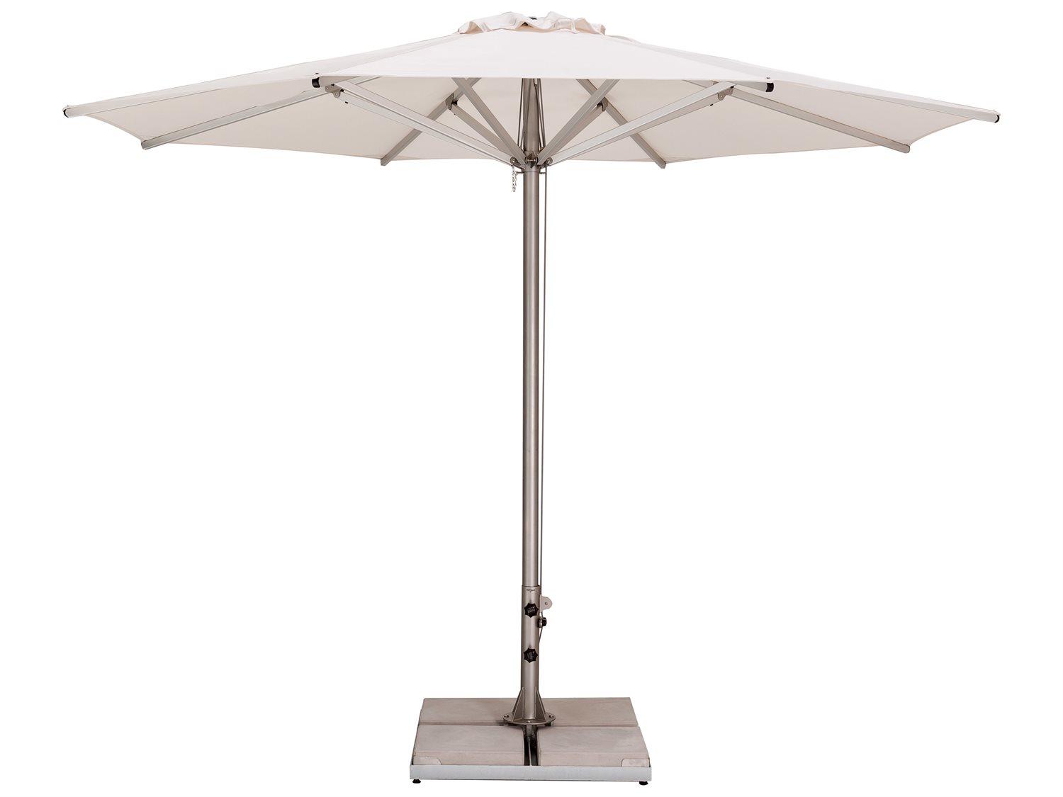 Woodline Shade Solutions Storm Aluminum 11.5 Foot Octagon Pulley Lift Patio Umbrella