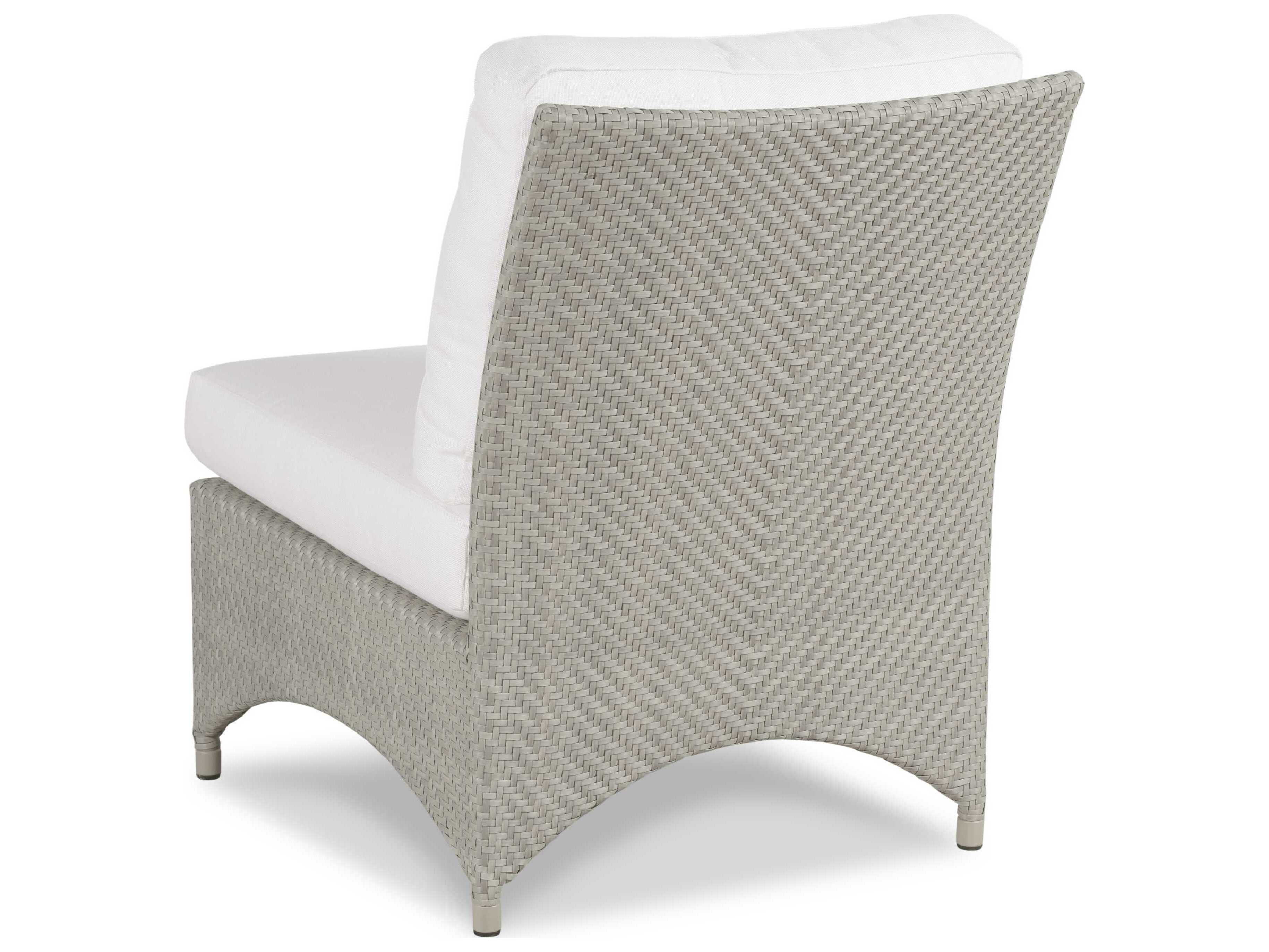 Woodbridge Outdoor Saint Lucia Floral Gray Aluminum Wicker Cushion Lounge Chair