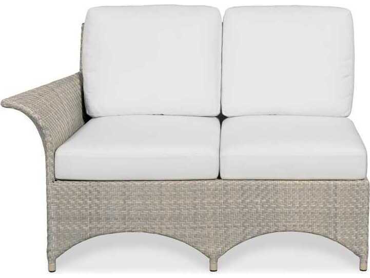 Woodbridge Outdoor Saint Lucia Floral Gray Aluminum Wicker Cushion Loveseat