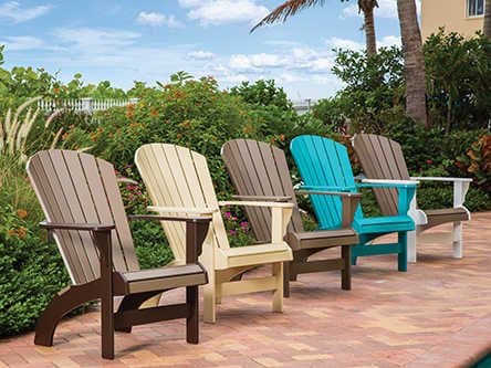 Windward Design Group Adirondack Marine Grade Polymer Patio Lounge Set