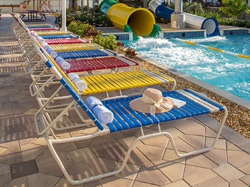 Windward Design Group Country Club Strap Aluminum Patio Lounge Set