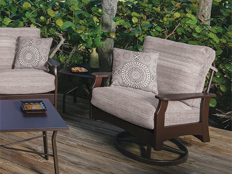 Windward Design Group Covina Deep Seating Recycled Plastic Cushion Outdoor Patio Lounge Set