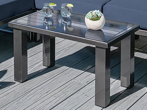 Windward Design Group Apollo Aluminum Rectangular Outdoor Coffee Table
