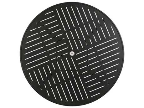 Windward Design Group Napa Punched Aluminum Round Balcony Table with Umbrella Hole