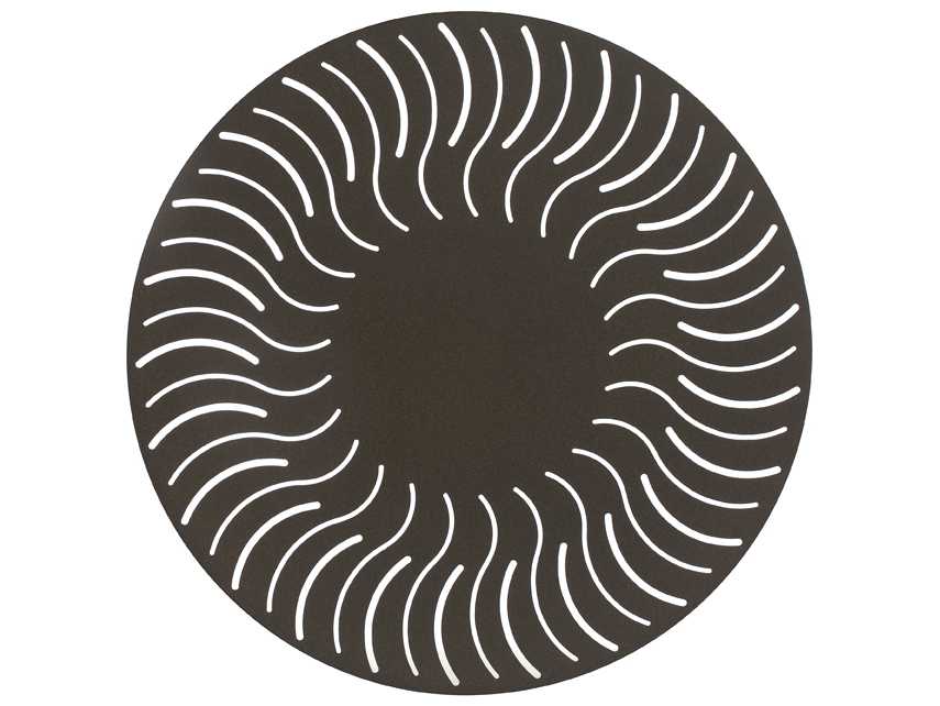 Windward Design Group Sunburst Punched Aluminum Round Outdoor Patio Bar Table with Umbrella Hole