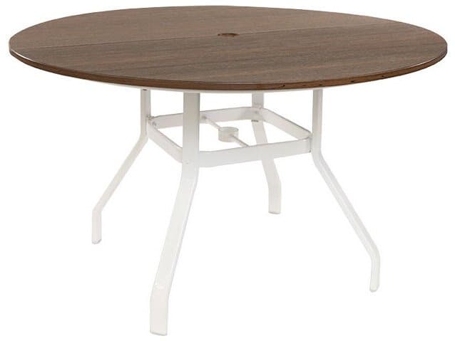 Windward Design Group Lexington Aluminum Round Outdoor Counter Table with Umbrella Hole