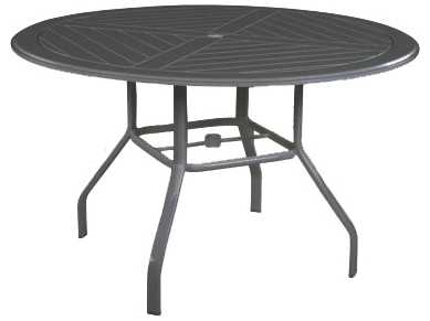 Windward Design Group Newport MGP Round Patio Dining Table with Umbrella Hole
