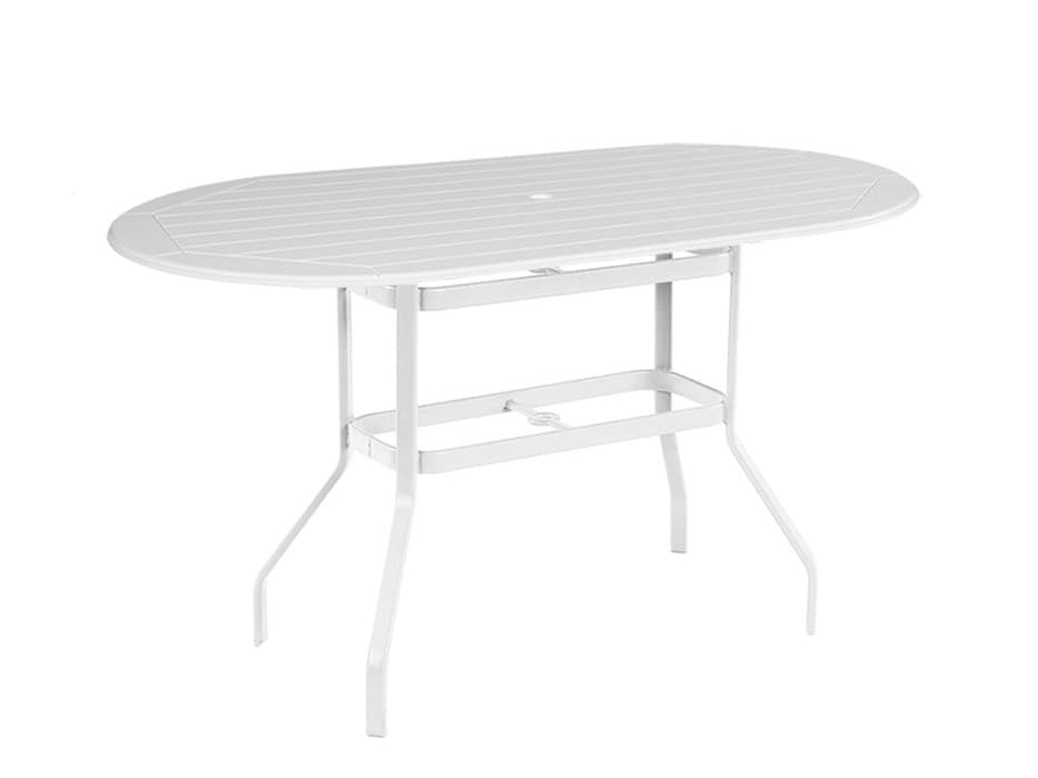 Windward Design Group Raleigh MGP Aluminum Oval Patio Bar Table with Umbrella Hole