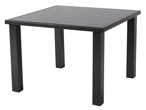 Windward Design Group Apollo Aluminum Square Outdoor Bar Table with Umbrella Hole