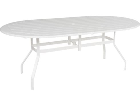 Windward Design Group Newport MGP Oval Outdoor Dining Table with Umbrella Hole