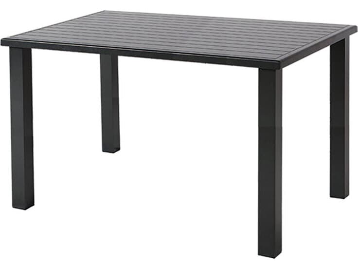 Windward Design Group Apollo Top Aluminum Rectangular Outdoor Counter Table with Umbrella Hole