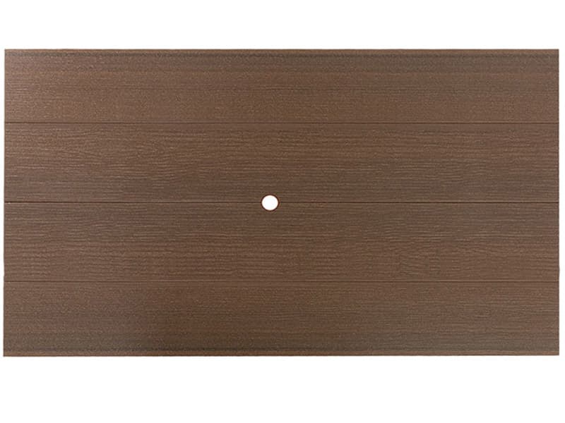 Windward Design Group Lexington Aluminum Rectangular Outdoor Patio Counter Table with Umbrella Hole