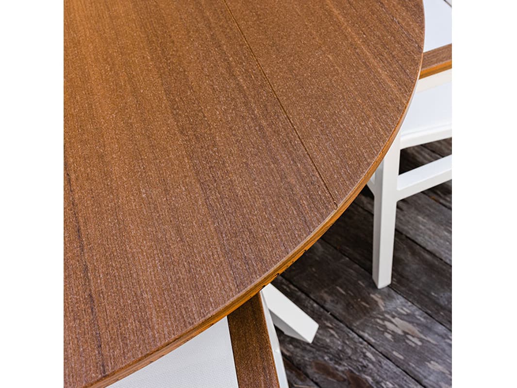 Windward Design Group Lexington Recycled Polymer Round Outdoor Patio Counter Table with Umbrella Hole