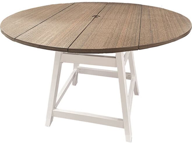 Windward Design Group Lexington MGP Round Patio Dining Table with Umbrella Hole