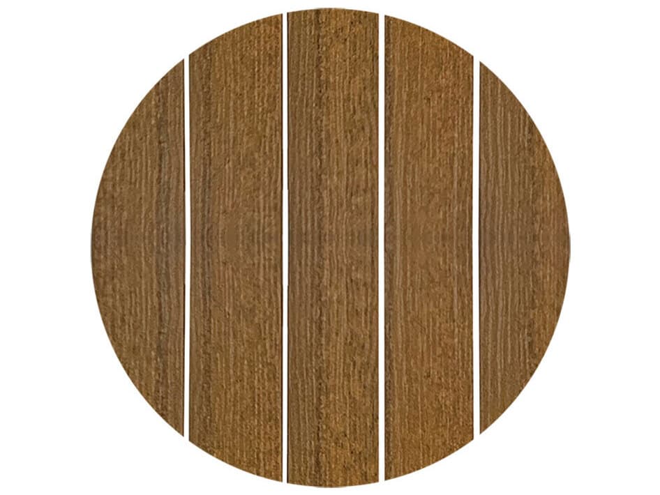 Windward Design Group Tahoe Plank Recycled Polymer Round Outdoor Counter Table with Umbrella Hole