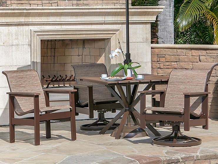 Windward Design Group Kingston Sling Mgp Recycled Plastic Outdoor Dining Set