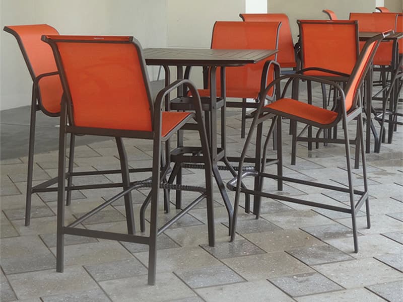 Windward Design Group Ocean Breeze Sling Aluminum Outdoor Patio Dining Set