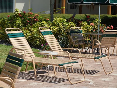 Windward Design Group Regatta Strap Aluminum Patio Lounge Set