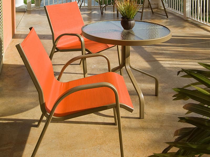 Windward Design Group Seabreeze Sling Aluminum Outdoor Patio Dining Set