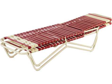 Windward Design Group Aruba Strap Aluminum Stacking Outdoor Chaise Lounge