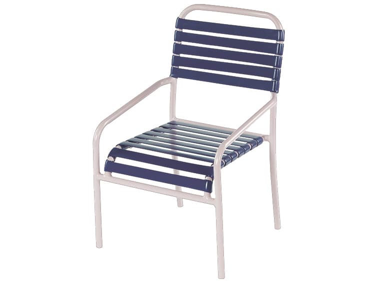 Windward Design Group Aruba Strap Aluminum Stacking Outdoor Dining Chair