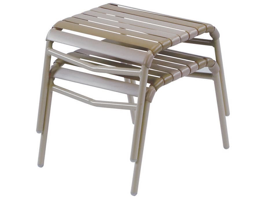 Windward Design Group Country Club Strap Aluminum Outdoor Ottoman