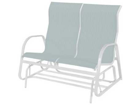 Windward Design Group Ocean Breeze Sling Aluminum High Back Outdoor Loveseat Glider