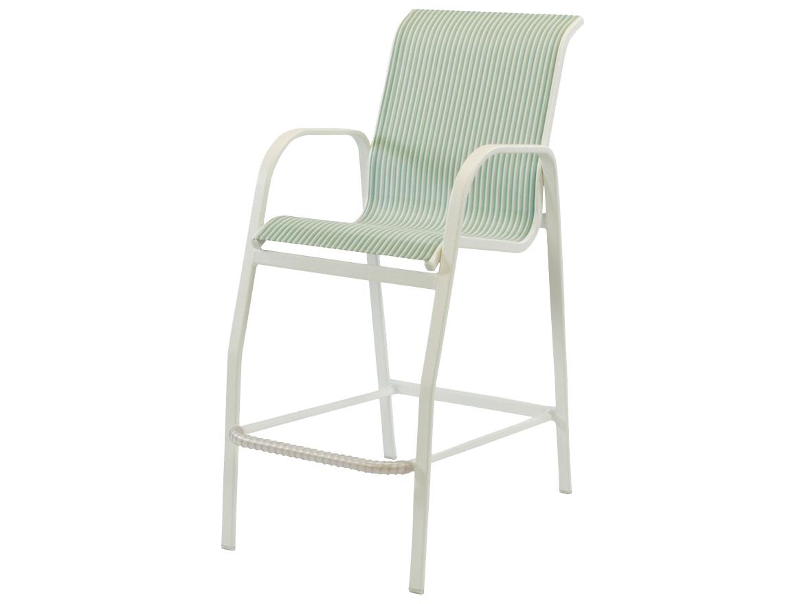 Windward Design Group Ocean Breeze Sling Aluminum Patio Bar Chair