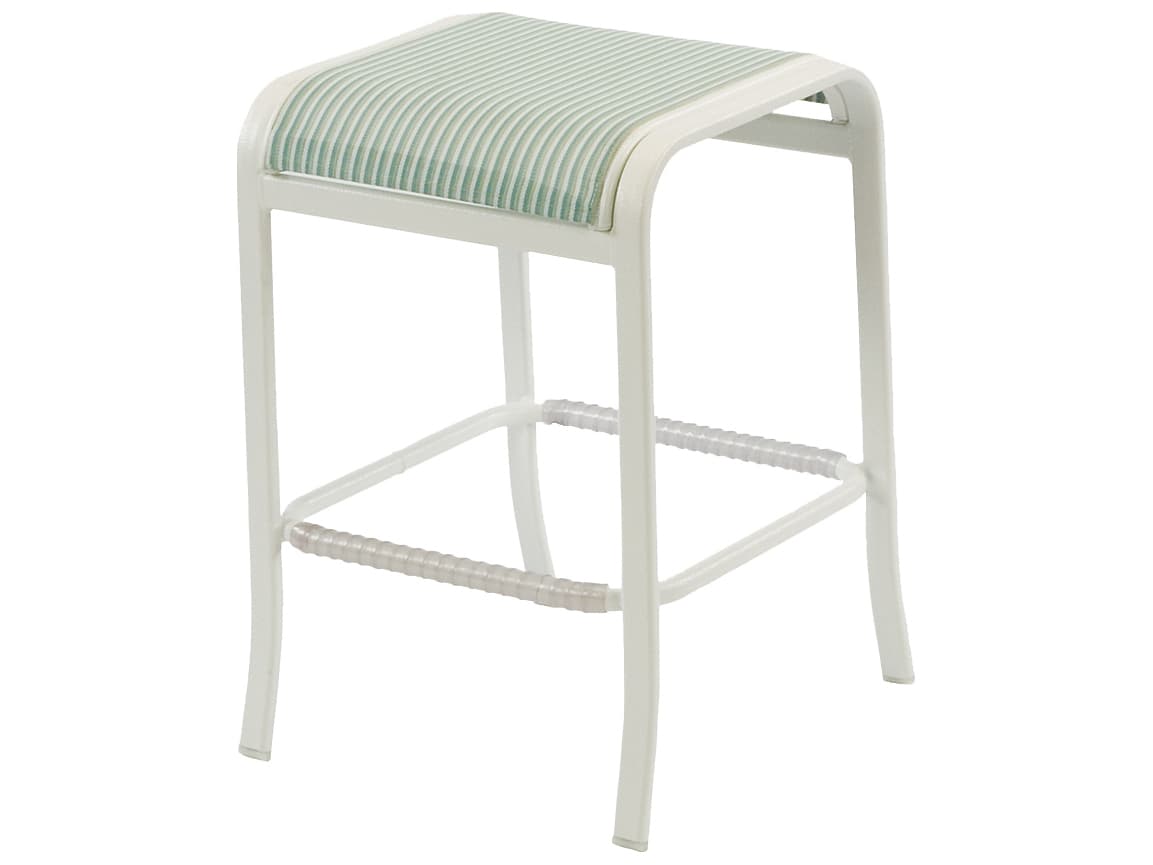 Windward Design Group Ocean Breeze Sling Aluminum Backless Outdoor Patio Bar Stool