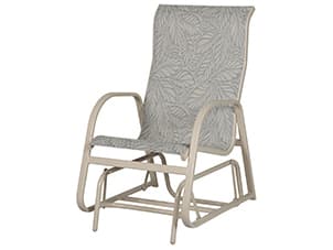 Windward Design Group Ocean Breeze Sling Aluminum Single Hight Back Glider Patio Lounge Chair