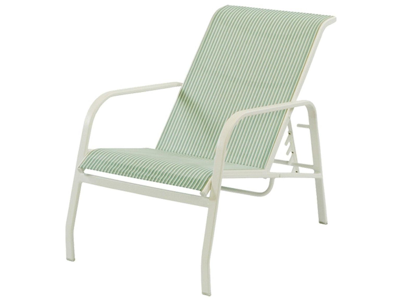 Windward Design Group Ocean Breeze Sling Aluminum Recliner Outdoor Patio Lounge Chair