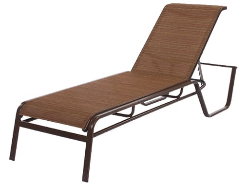 Windward Design Group Monterey Sling Aluminum Stacking Outdoor Patio Chaise Lounge