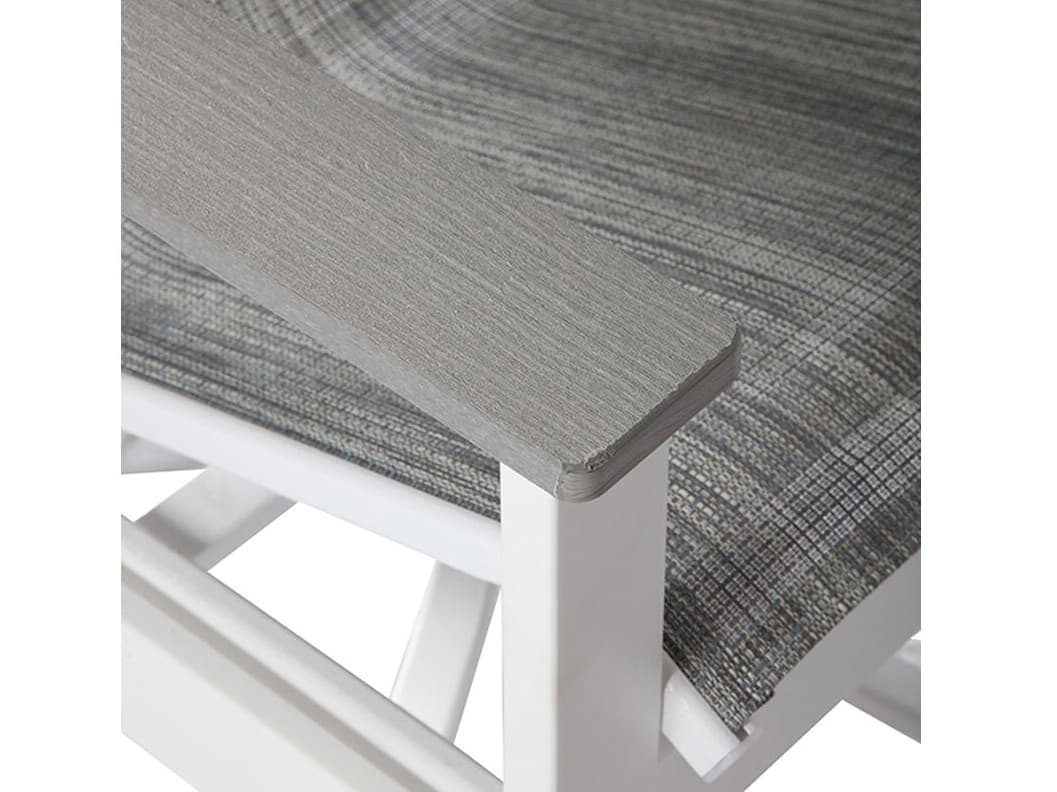 Windward Design Group Kingston Sling MGP Arm High Back Swivel Rocker Patio Dining Chair