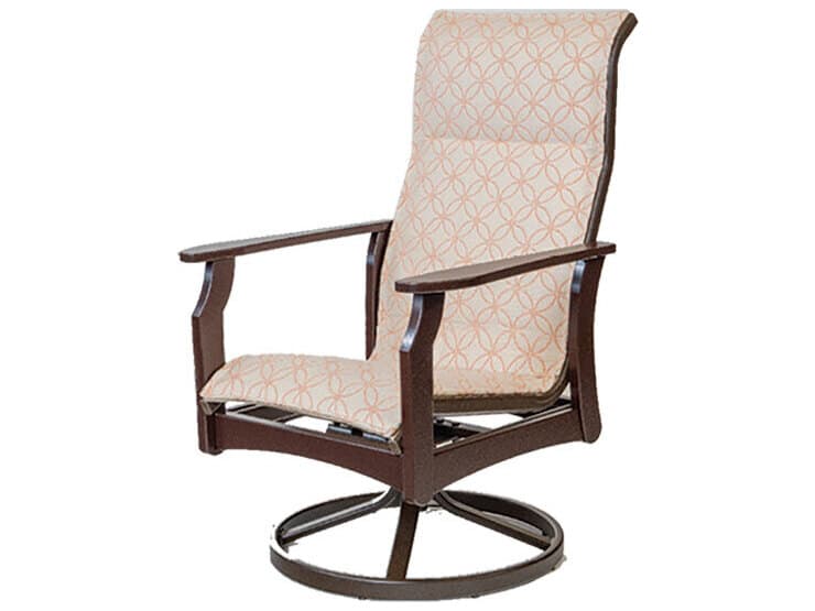 Windward Design Group Covina Sling MGP Arm High Back Swivel Rocker Outdoor Patio Dining Chair