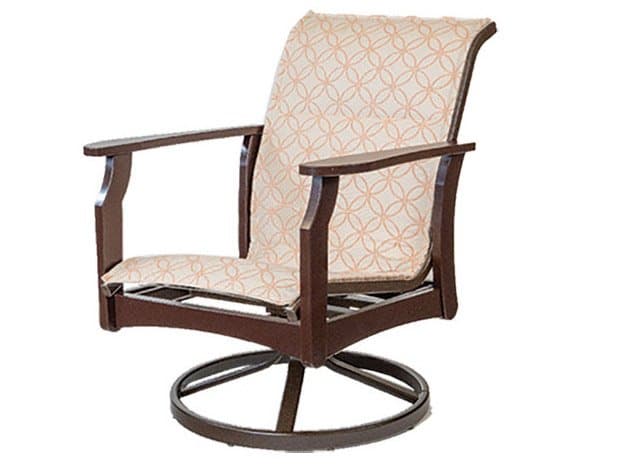 Windward Design Group Covina Sling MGP Arm Swivel Rocker Patio Dining Chair