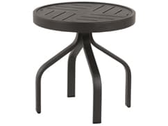 Windward Design Group Napa Punched Aluminum Tables Aluminum Round Outdoor Patio Side Table