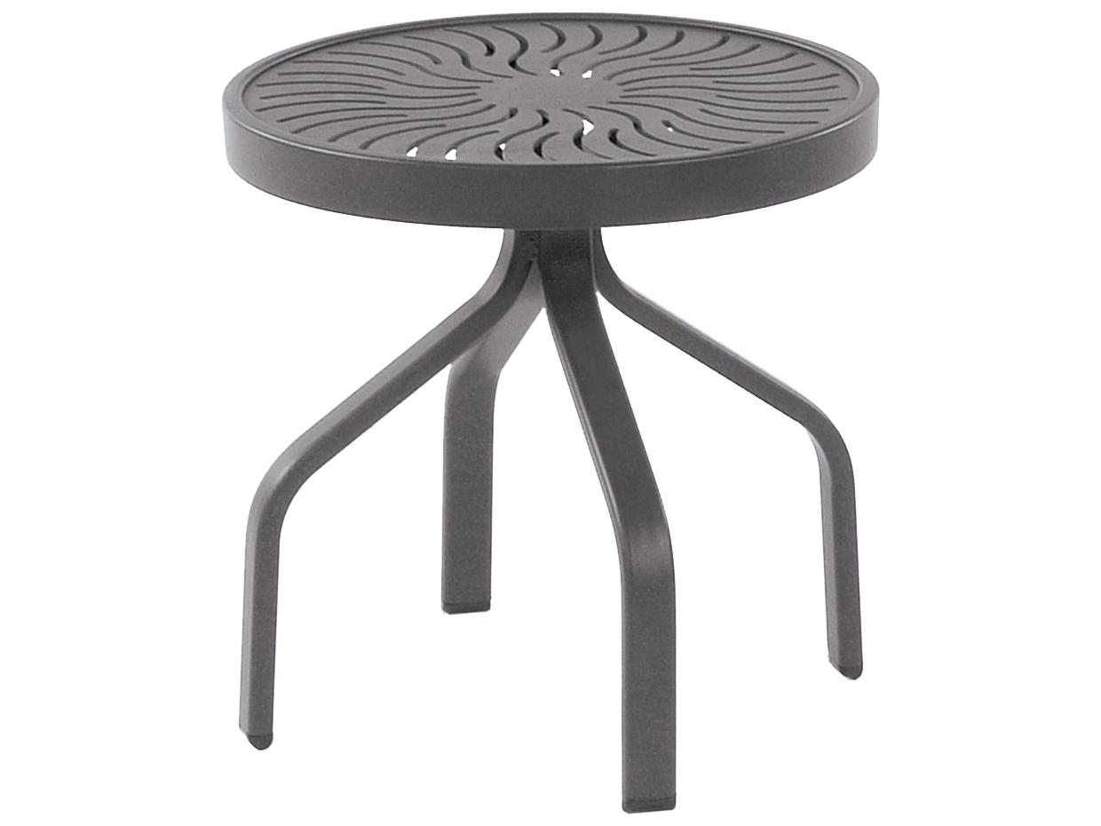 Windward Design Group Sunburst Punched Aluminum Round Patio Side Table