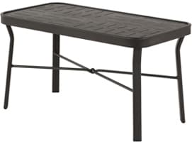Windward Design Group Napa Punched Aluminum Tables Rectangular Patio Coffee Table
