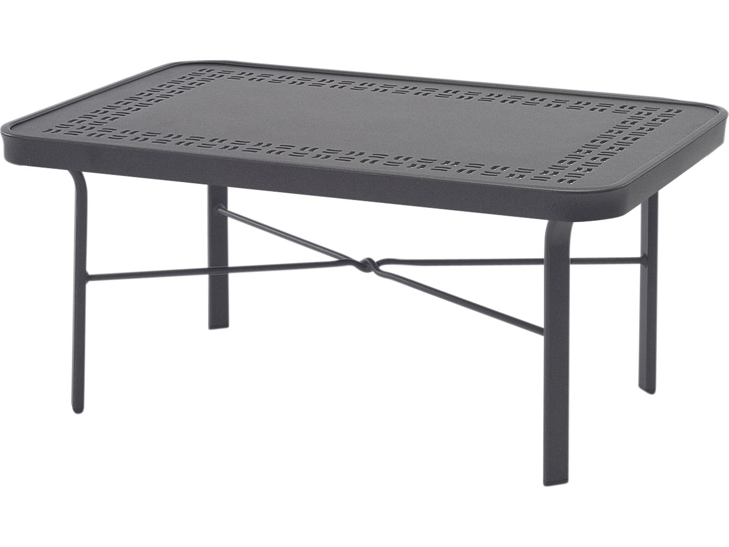Windward Design Group Mayan Punched Aluminum Rectangular Outdoor Coffee Table